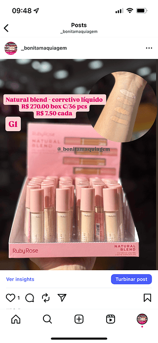 Corretivo Liquido Natural Blend Rubyrose G1 ( Cor 1.2.3.4)( Cor Sortido )