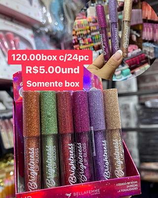 lip gloss box com 24 pçs