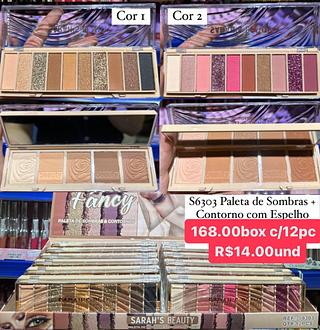 paleta de sombra + contorno com espelho