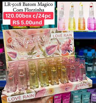Batom mágico com florzinha
