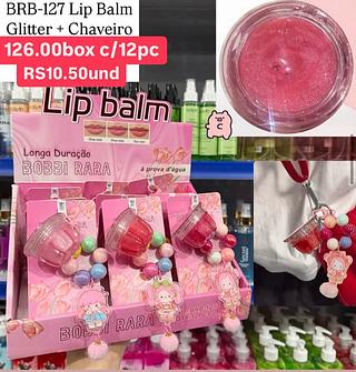 Lip balm glitter +chaveiro