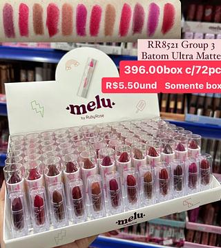 batom ultra matte box com 72 pçs