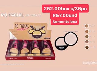 pó facial box com 36 pçs