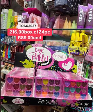 Paleta de sombra com glitter