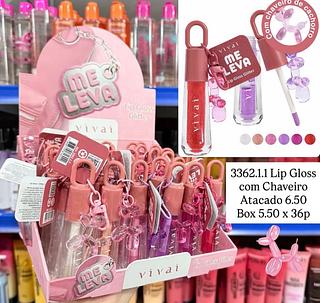 Lip gloss com Chaveiro