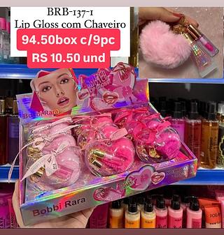 Lip gloss com chaveiro