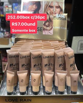 base liquida box com 36 pçs