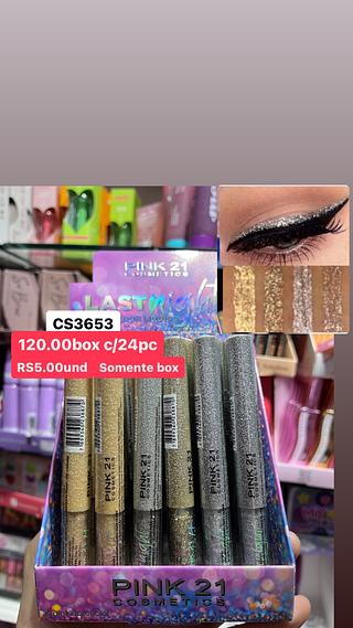 Delineador com glitter