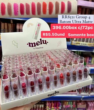 batom ultra matte box com 72 pçs