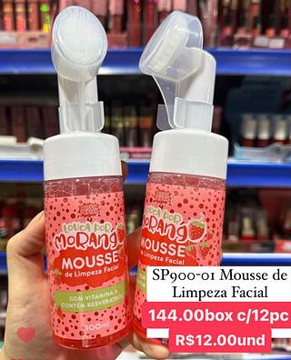mousse de limpeza facial