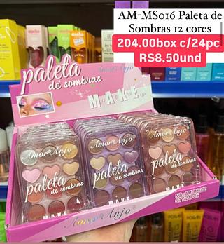 Paleta de sombras 12cores