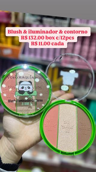 Blush & iluminador & contorno