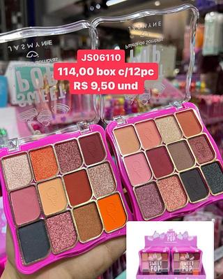 paleta de sombra com glitter