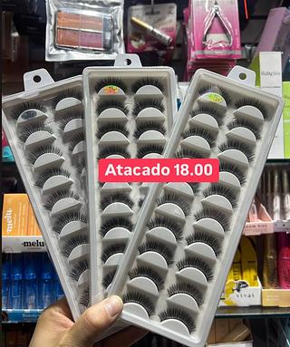 Cartela de cílios com 10 pares