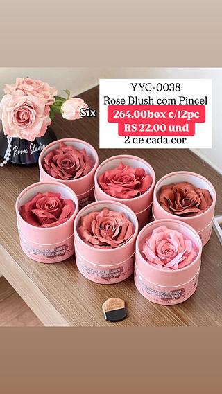 Rose blush com pincel