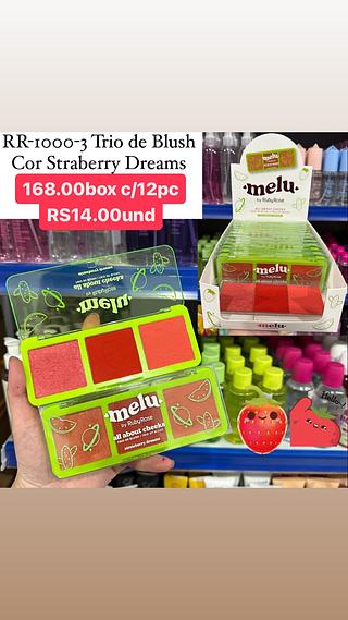 Trio de blush cor strawberry dreams