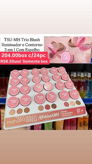 TSU-MH TRIO BLUSH ILUMINADO CONTORNO ESPELHO