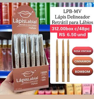 Lápis delineador retrátil para os lábios