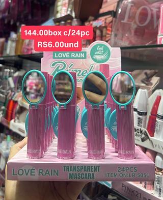 Máscara transparente para os cílios