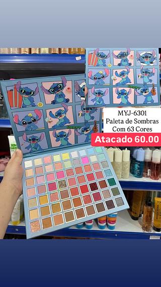 Paleta de sombras com 63cores