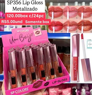 Lip gloss metalizado