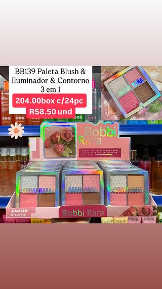 Paleta blush- iluminador e contorno