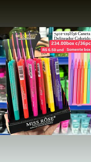 Caneta delineadora colorido