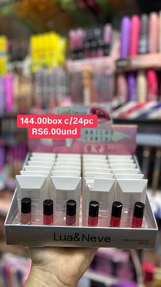 brilho labial box com 24