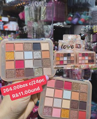 paleta de sombra com glitter