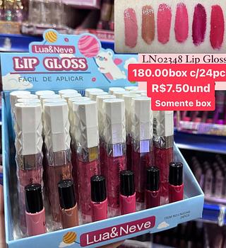lip gloss box com 24 pçs