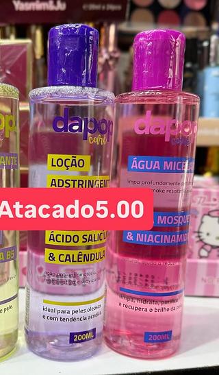 Água dapop e loção adstringente