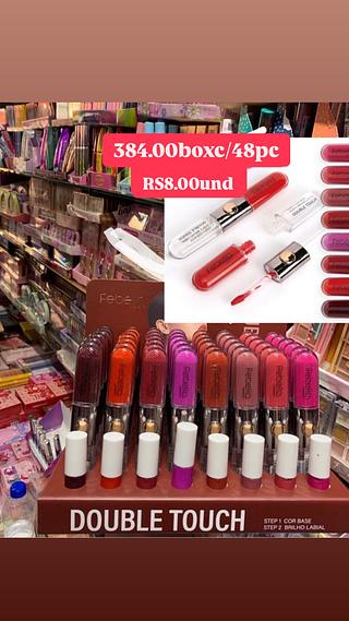 Febella double touch cor base de brilho labial