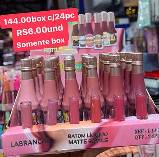 batom liquido matte box com 24 peças